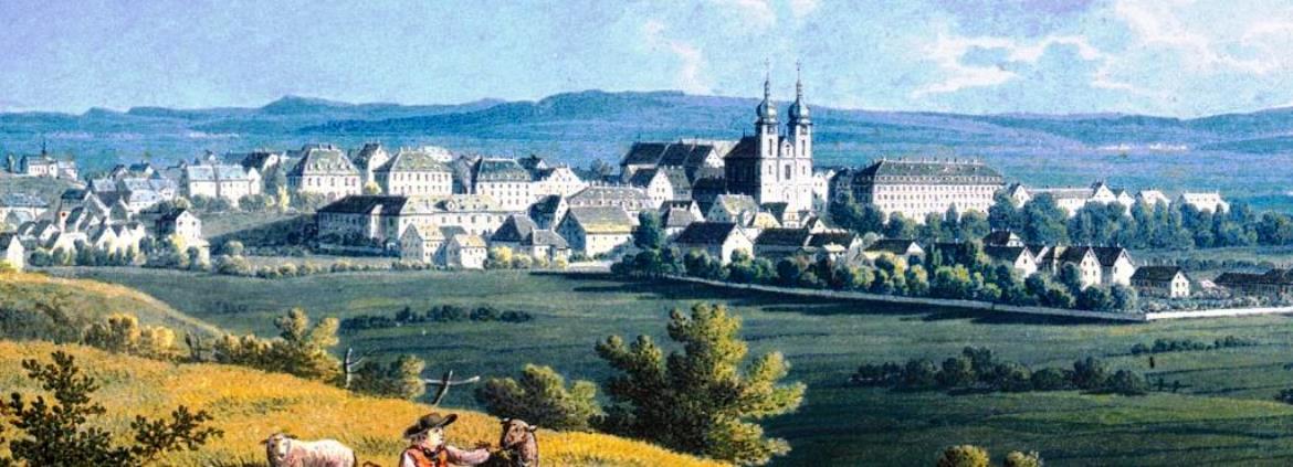 Donaueschingen mit Schloss 1820